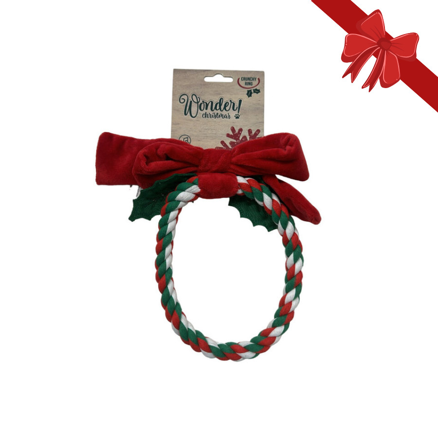 Wonder Christmas Anillo de Cuerda con Sonido juguete para perros