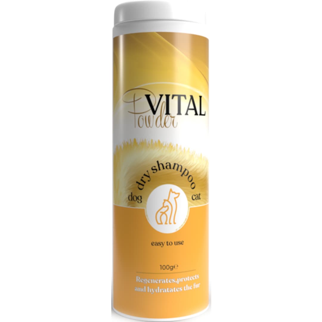 Champú Seco Vital en Polvo – Limpieza y Cuidado para Perros y Gatos