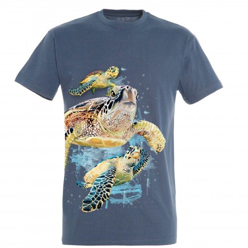 Camiseta Tortugas amigas color Azul, , large image number null