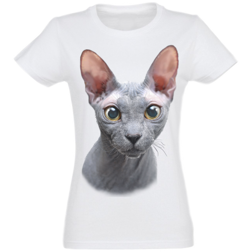 Camiseta Mujer Gato Egipcio color Blanco, , large image number null
