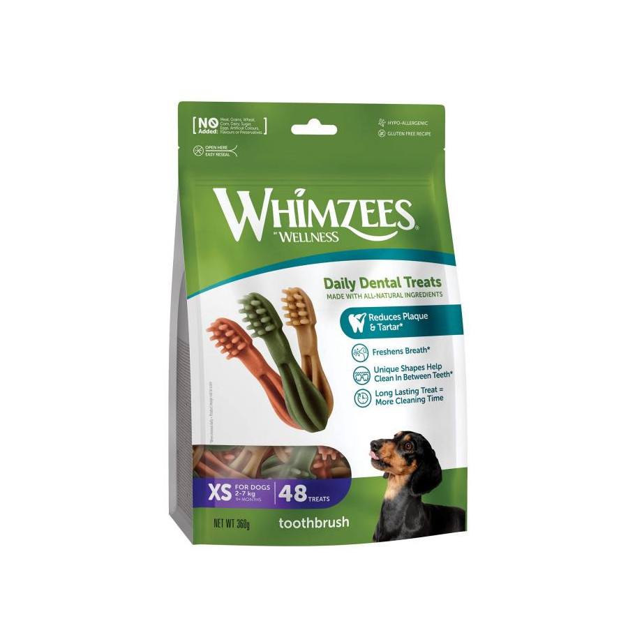 360 g Whimzees Snacks Dentales para perros de razas mini