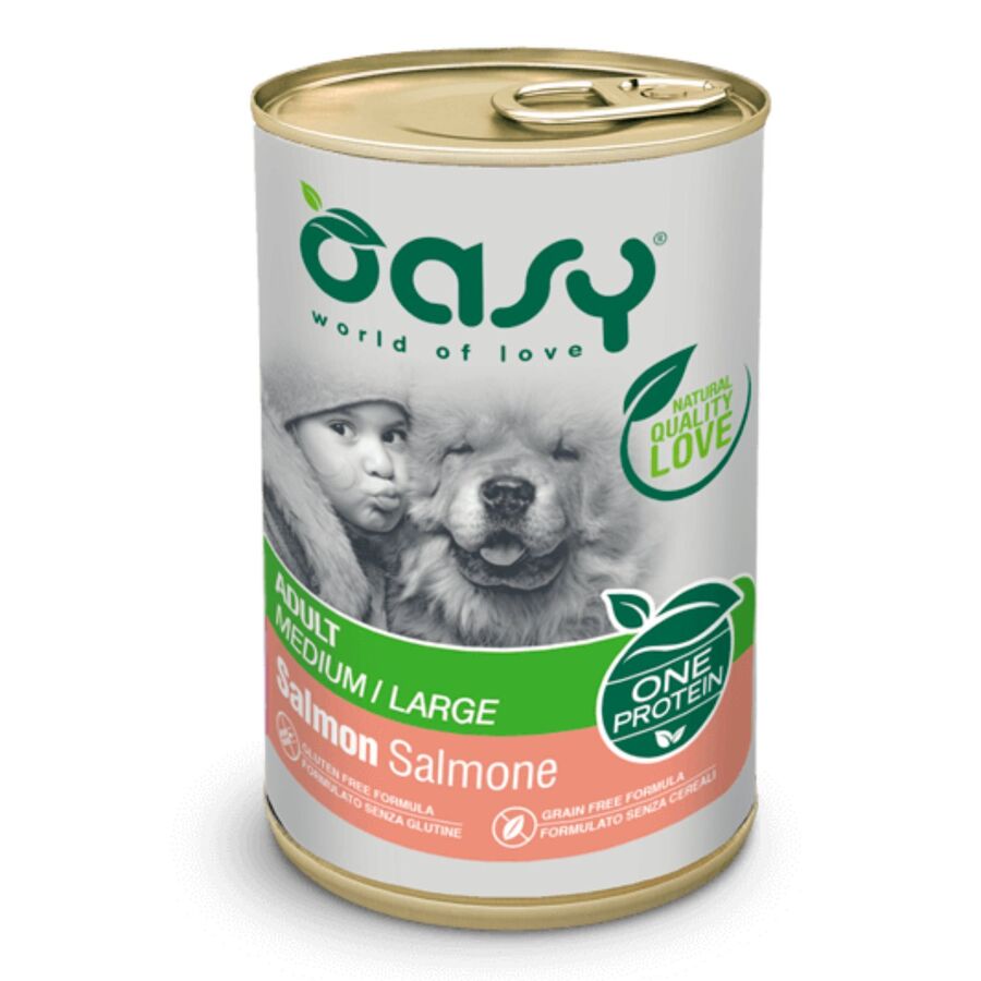 OASY PERRO LATA ADULT M/L SALMON 400G