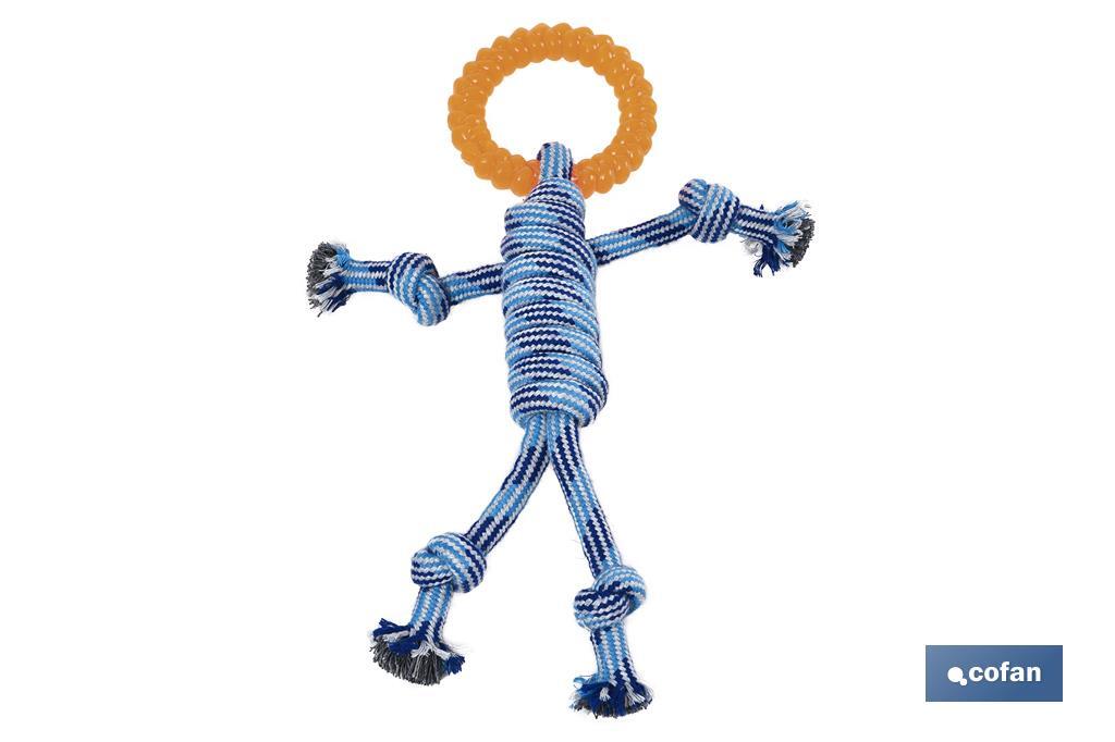 Juguete Mordedor para perros | Mordedor en color naranja | Algodón y poliéster
