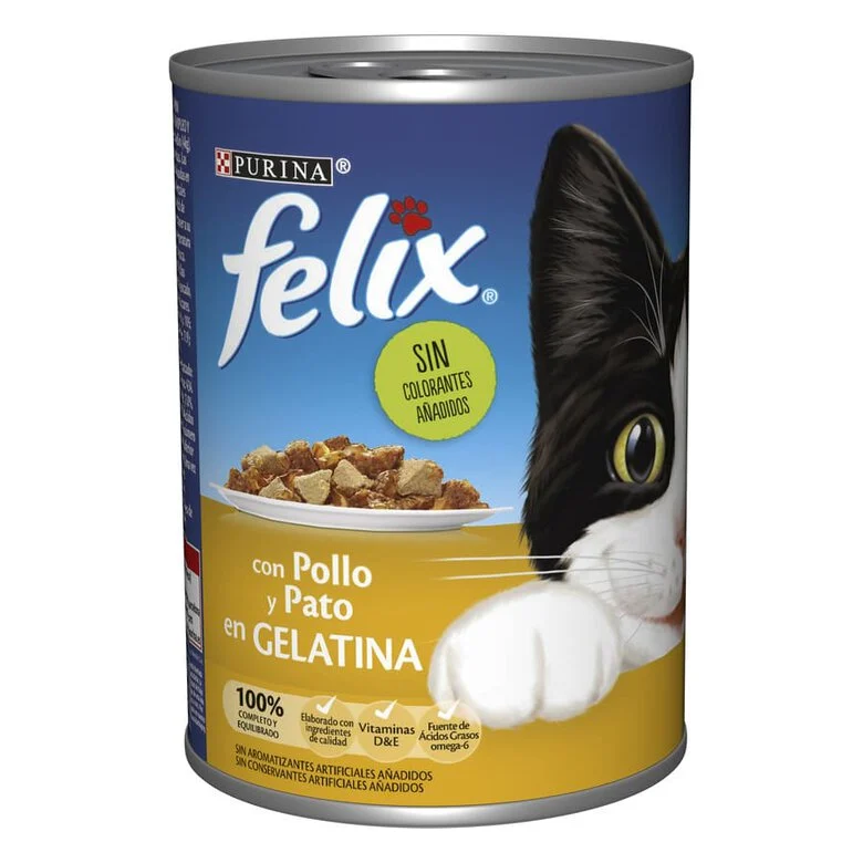 400 g Felix Pollo y Pato en Gelatina lata