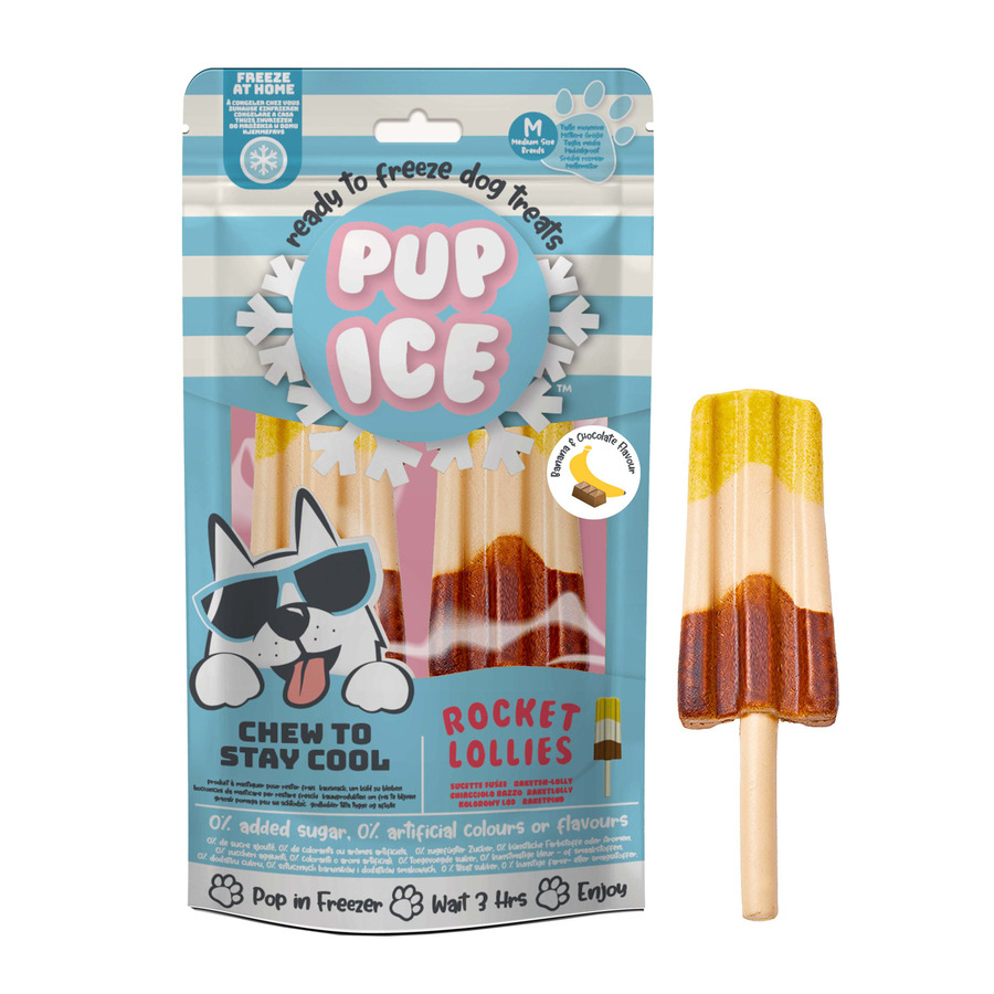 PUP ICE ROCKET CHOCOLATE&PLATANO 2 uds 90gr (12)