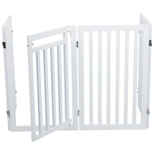 Barrera con puerta para perros color Blanco