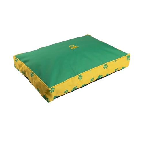 Benetton funda colchon huellas Verde/Amarillo XL:100*70 CM