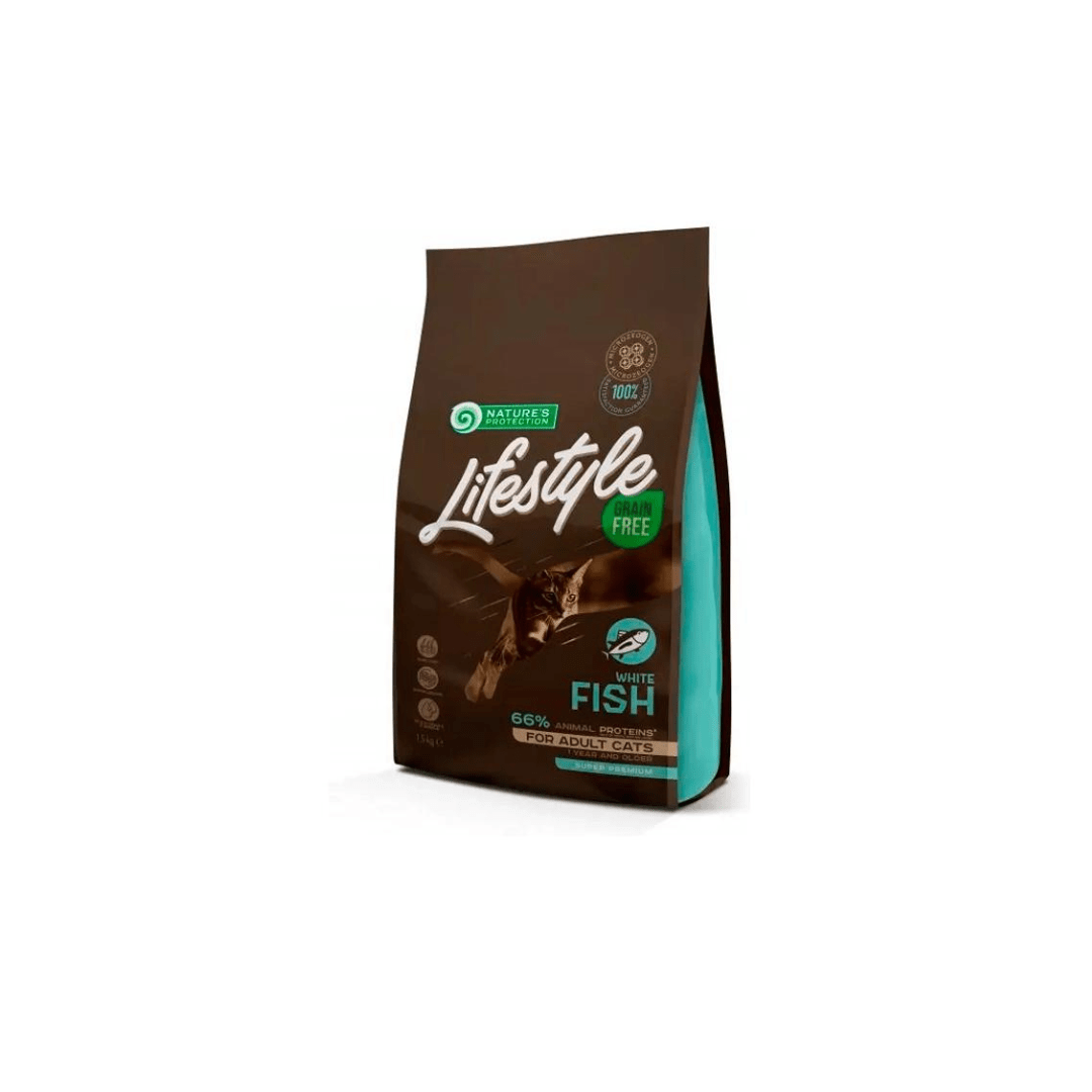 Nature’s Protection Lifestyle Pienso De Pescado Blanco Para Gatos 1,5 Kg