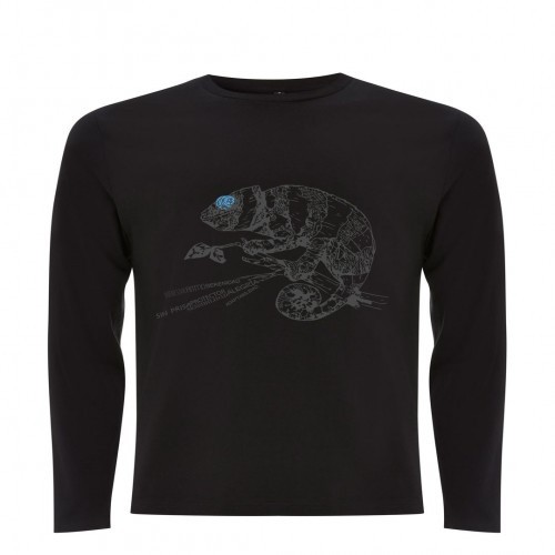 Camiseta unisex camaleón color Negro, , large image number null