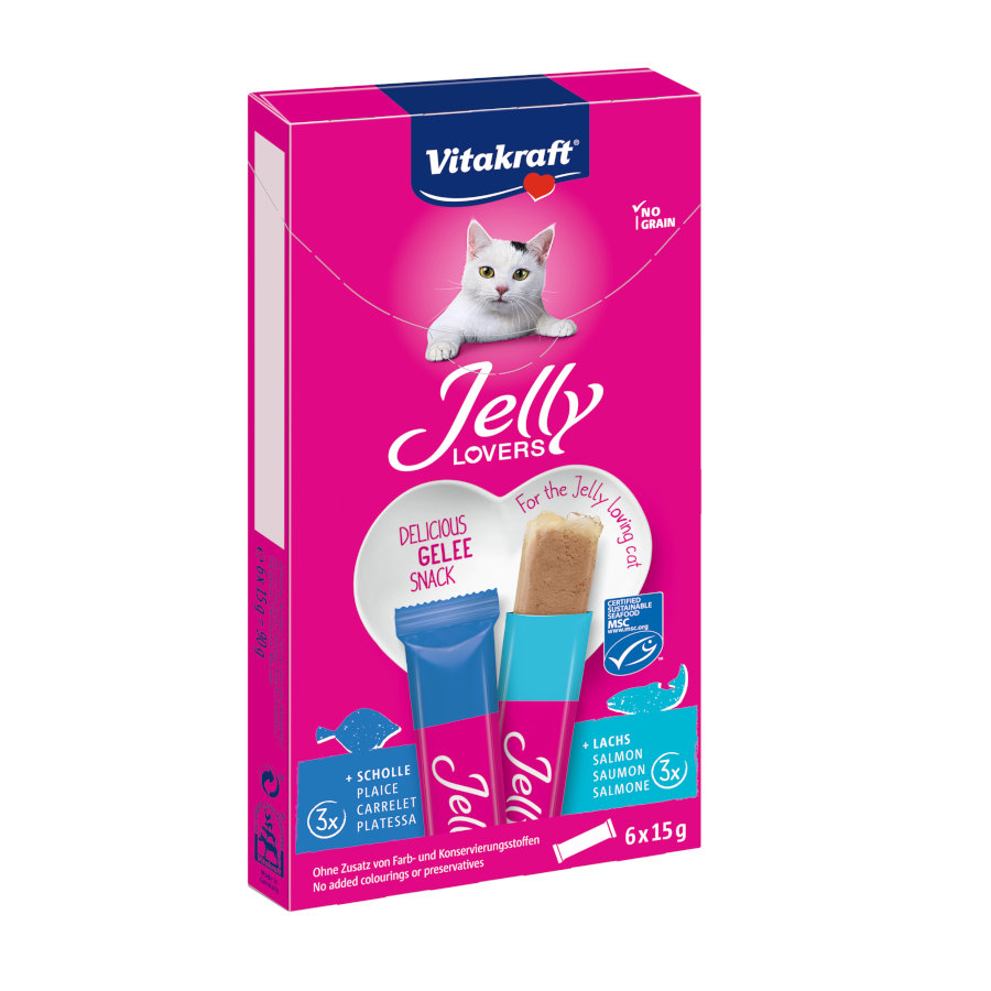 36 barritas Vitakraft Barritas Jelly Lovers Salmón para gatos ¡Pack ahorro!