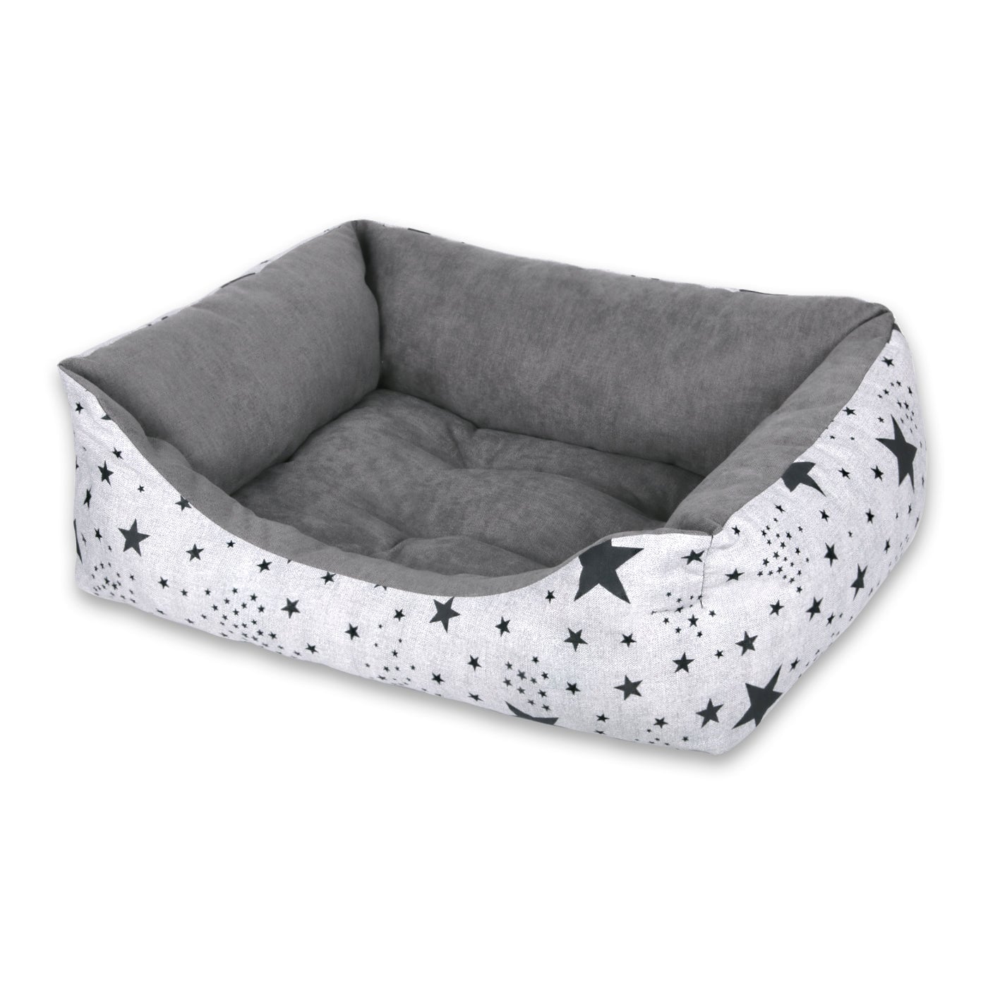 HOME MERCURY- Cesta,Cama Comoda para Perros,Gatos y Mascotas, con Relleno de Fibras,Resistente al Desgaste y Duradero (Grande, Estrellas)