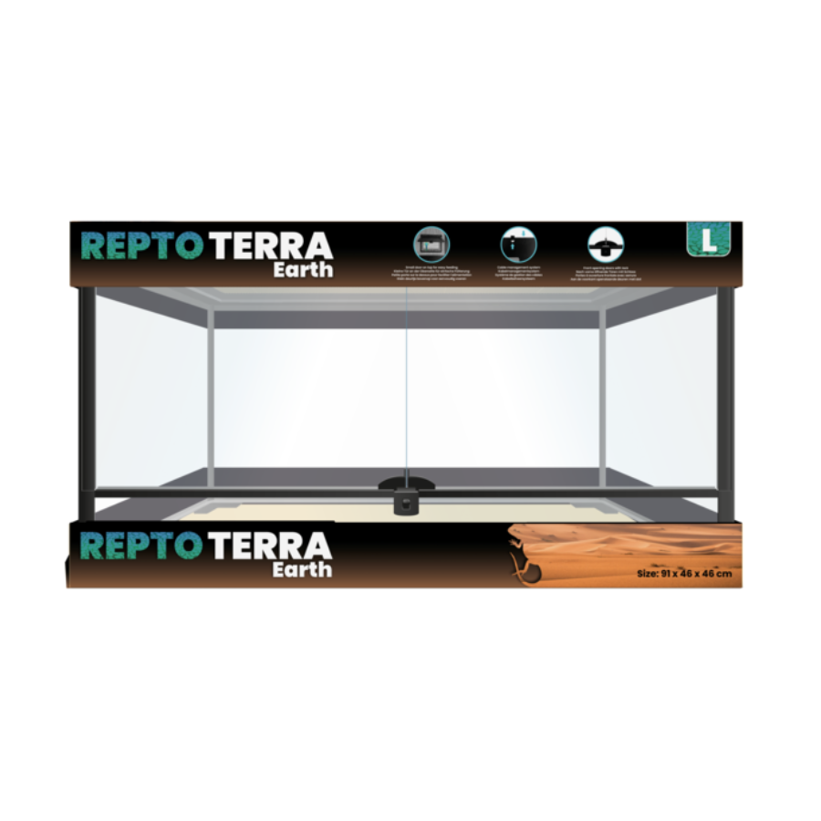 REPTO TERRA terrario de cristal universal