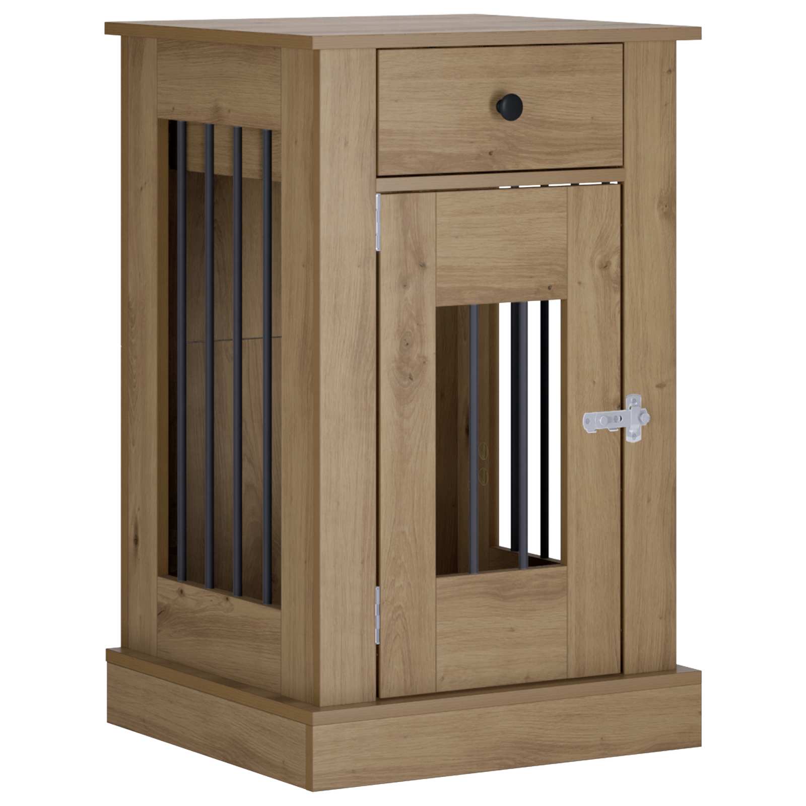 vidaXL Mueble para jaula de perro con cerradura Madera de ingeniería