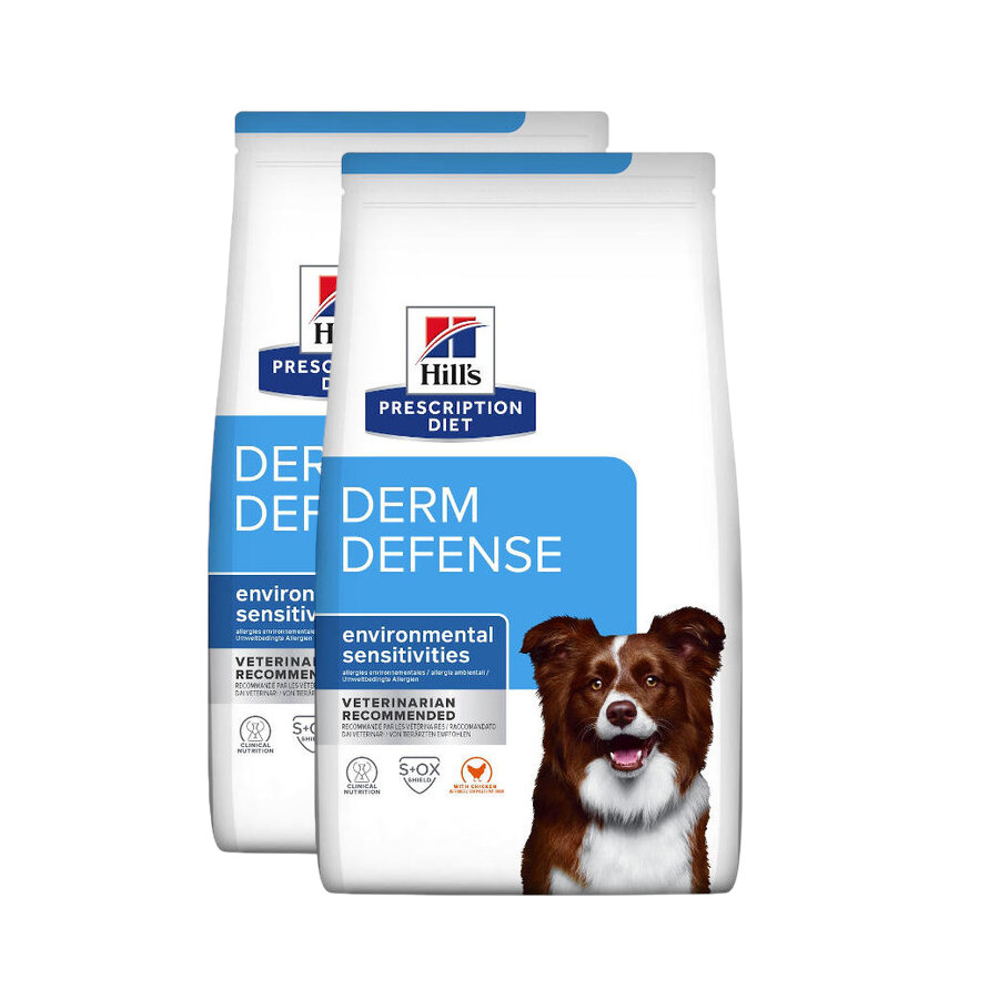 2 x 12 kg Hill’s Prescription Diet Derm Defense Pollo pienso para perros ¡Pack ahorro!