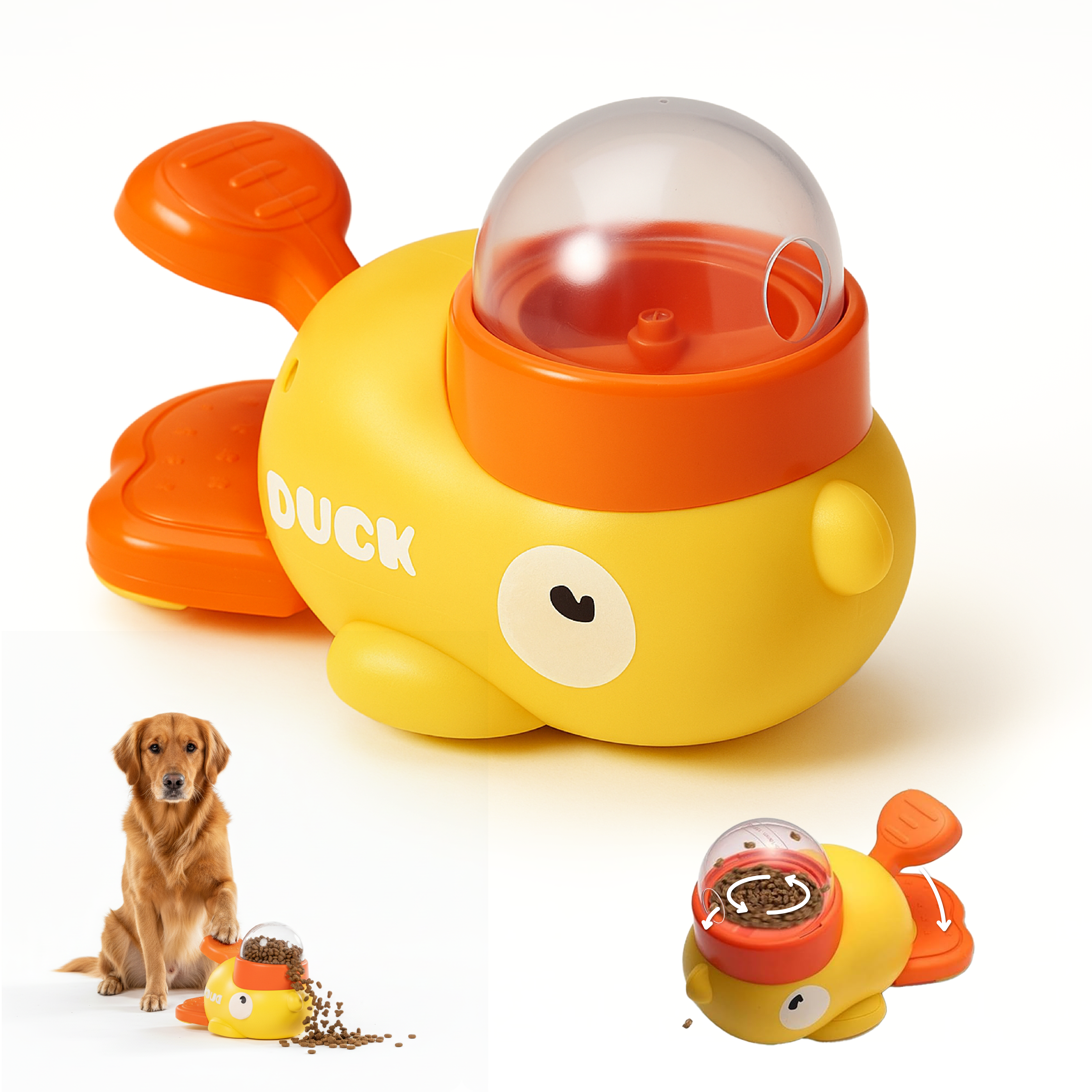 SnackDuck TheKingPet – Juguete Interactivo para Perros | Reduce Ansiedad y Estimula la Mente