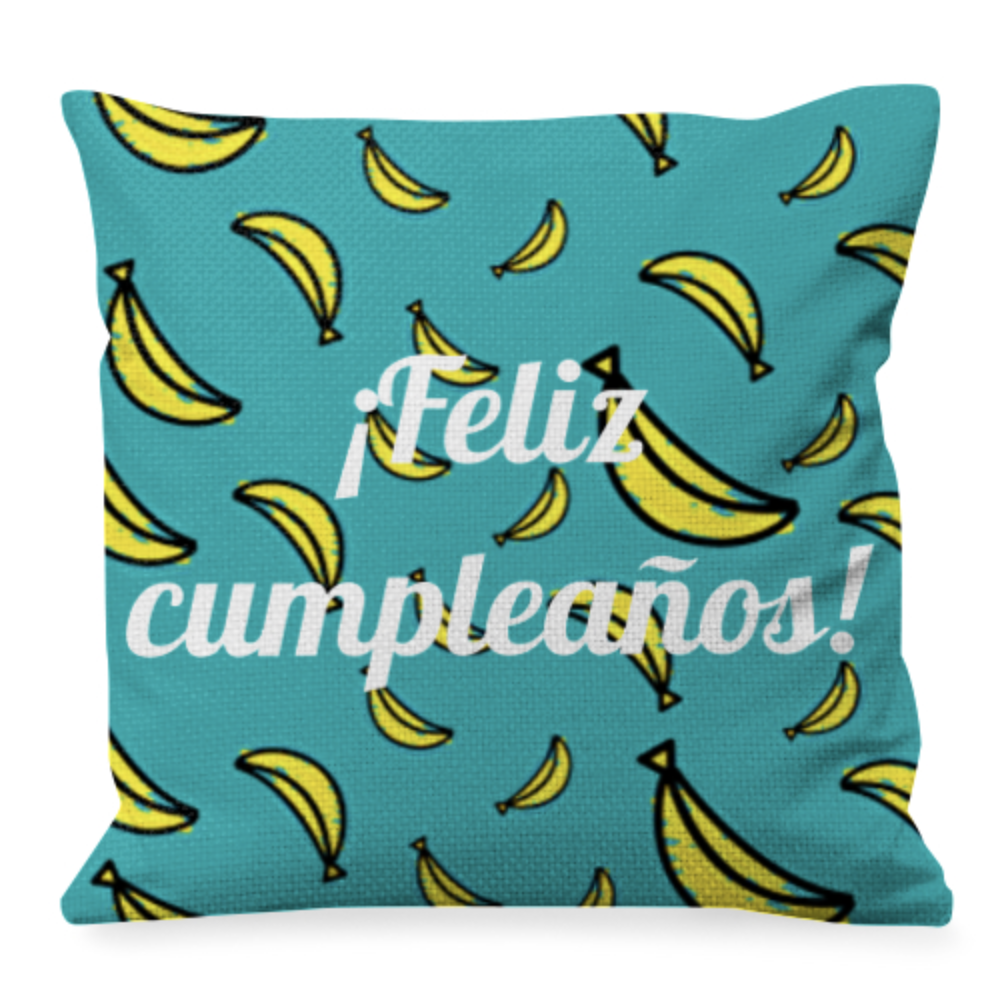 Cojin Personalizado plátanos color Turquesa, , large image number null