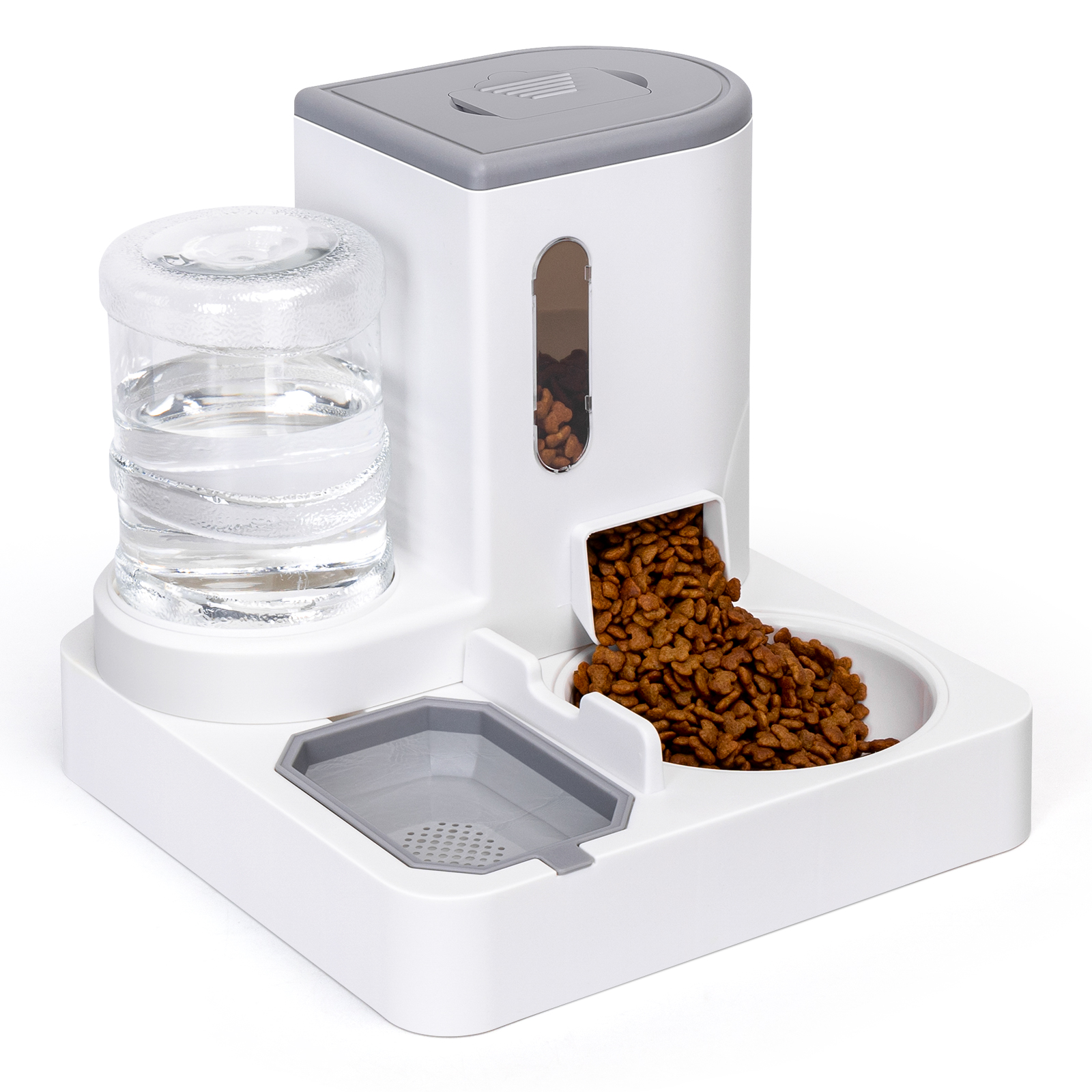 Nobleza – 2 En 1 Comedero para Gatos, Bebedero Automático para Gatos, 500ml Dispensador Automático Tazones para Mascotas Pequeños, Alimentador de 2,2