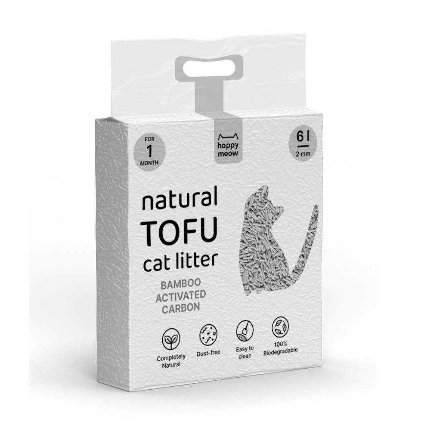 L Happy Meow Natural Tofu Aglomerante Bambu para gatos