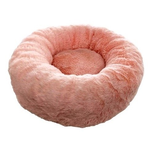 T&Z furry cama redonda lavable rosa para perros, , large image number null