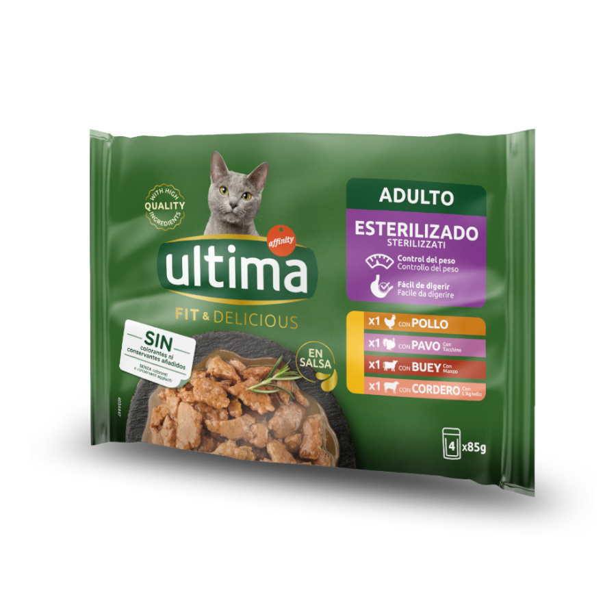 24 sobres x 85 g Affinity Ultima Fit & Delicious Carne sobre en salsa para gatos ¡Pack ahorro!