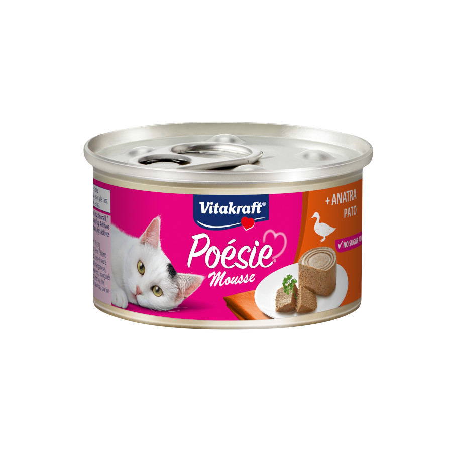 24 latas x 85 g Vitakraft Poésie Mousse de Pato lata para gatos ¡Pack ahorro!
