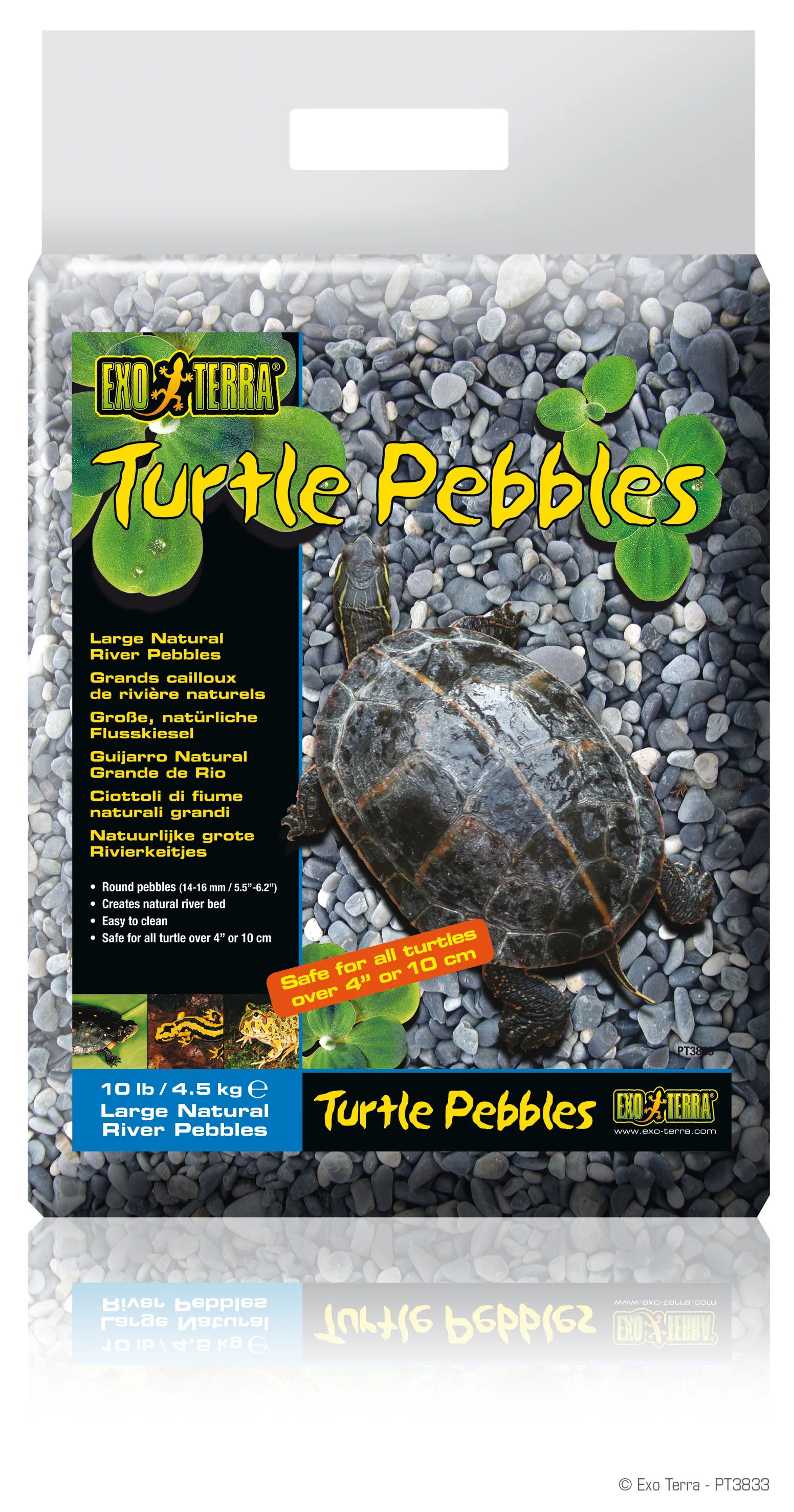 Sustrato guijarros para tortuga acuatícas Turtle Pebbles Exo Terra, 14-16mm,  4,54 kg