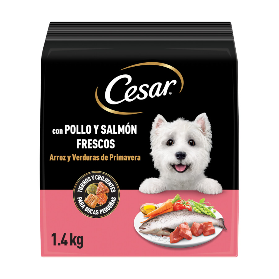 1.4 kg Cesar Pollo y Salmón Frescos pienso semihúmedo para perros