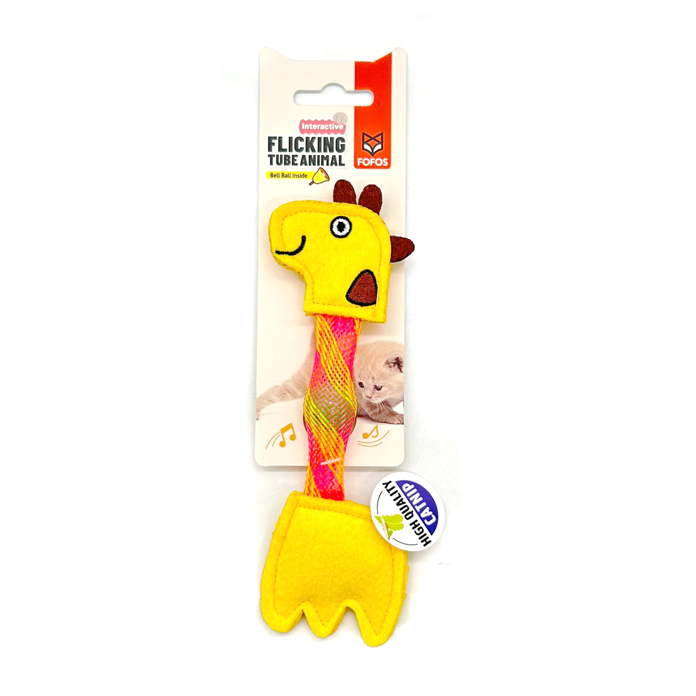 FOFOS | Jirafa on Tubo Plegable y Catnip – Para Gato