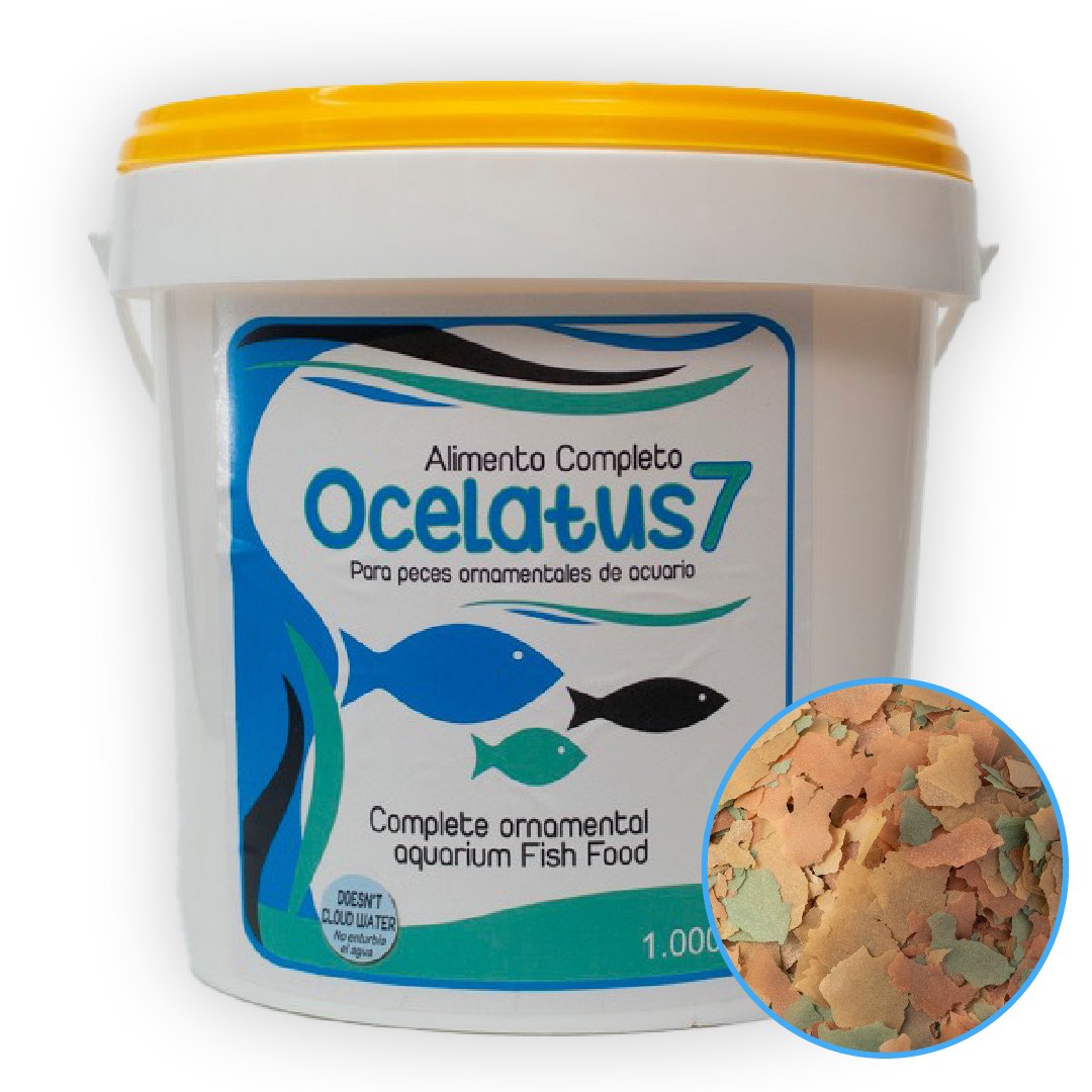 Comida Para Peces Tropicales y Agua Fría Ocelatus7 1000 Gr