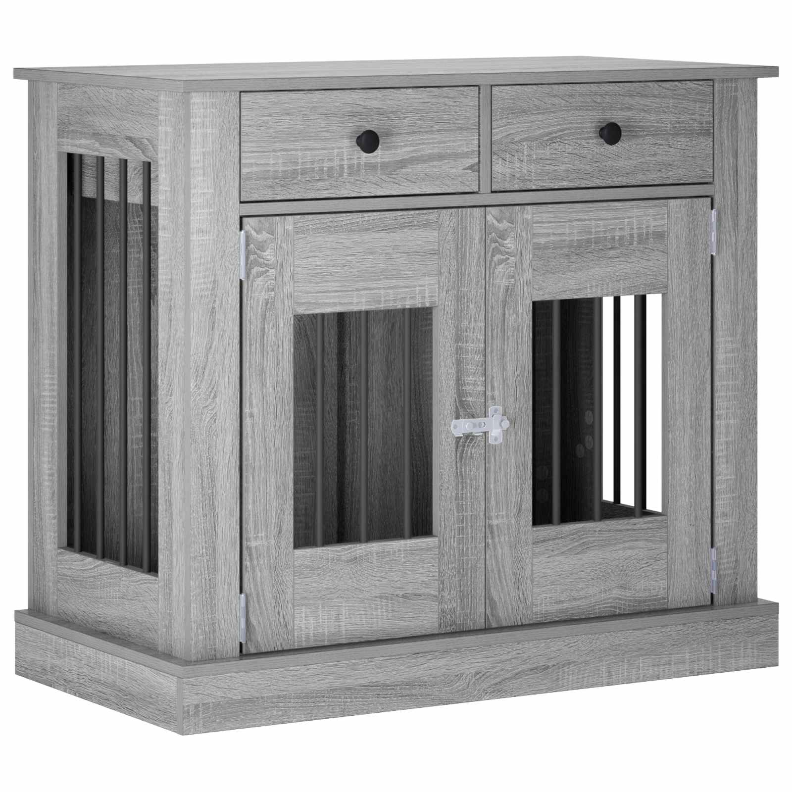 vidaXL Mueble para jaula de perro con cerradura Madera de ingeniería