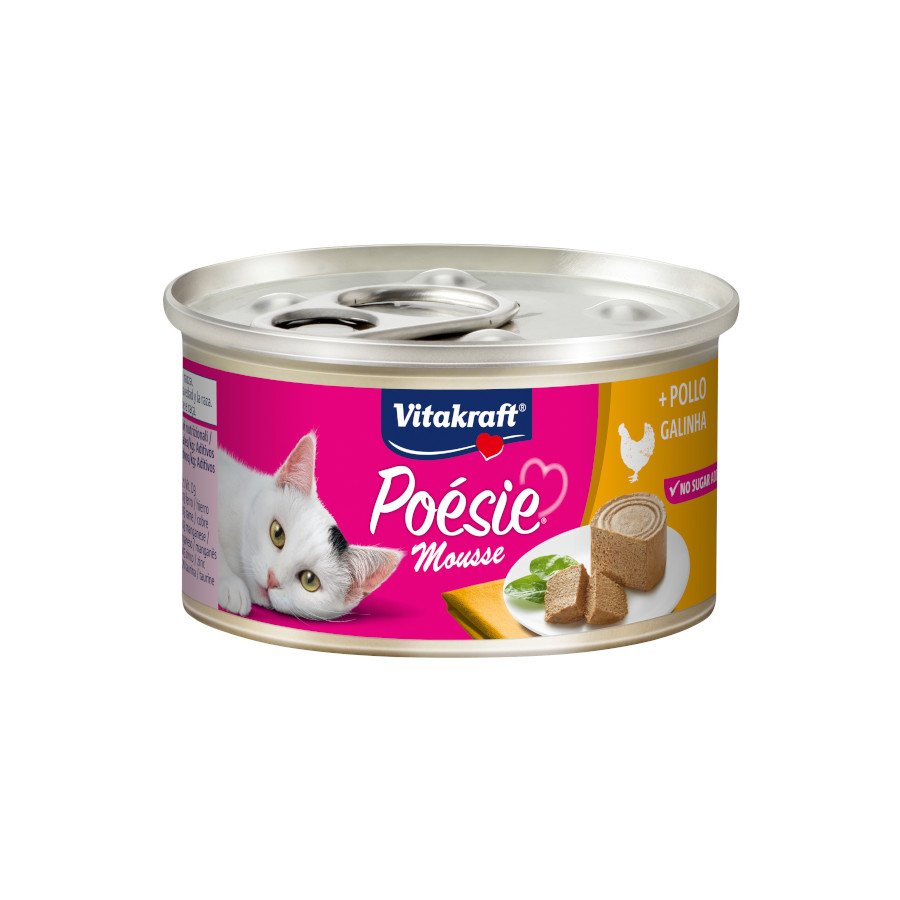 12 latas x 85 g Vitakraft Poésie Mousse de Pollo lata para gatos  ¡Pack ahorro!