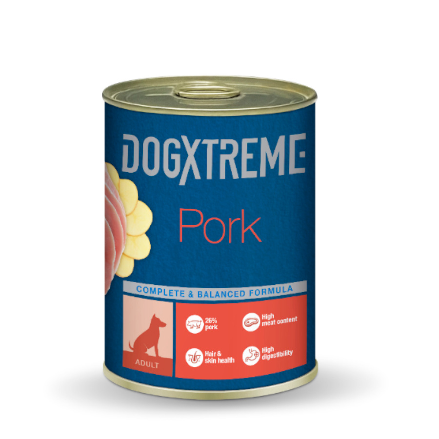 24 latas x 400 g Dogxtreme Adult Cerdo lata para perros ¡Pack ahorro!