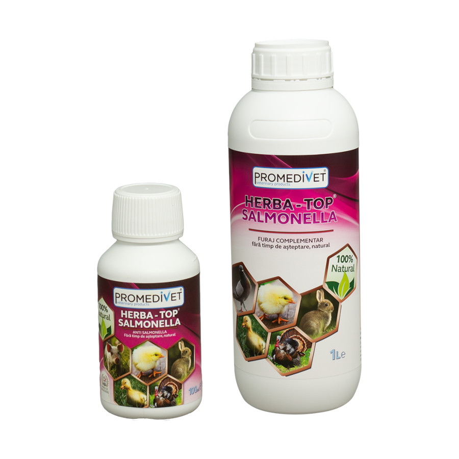 HERBA-TOP SALMONELLA (TRATAMIENTO PARA LA SALMONELLA EN TODO TIPO DE AVES DE CORRAL Y CONEJOS)