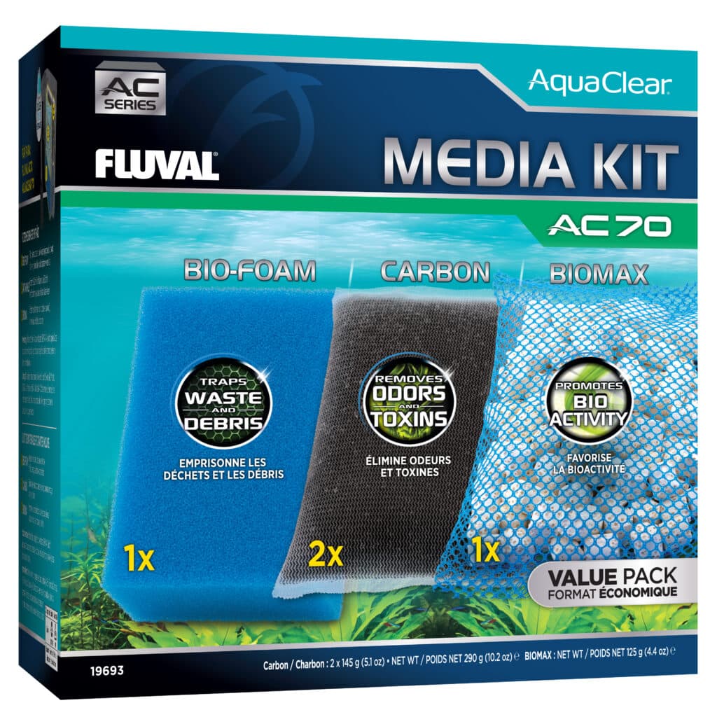 Kit de Cargas Mantenimiento para filtro mochila para acuario Fluval AquaClear AC70