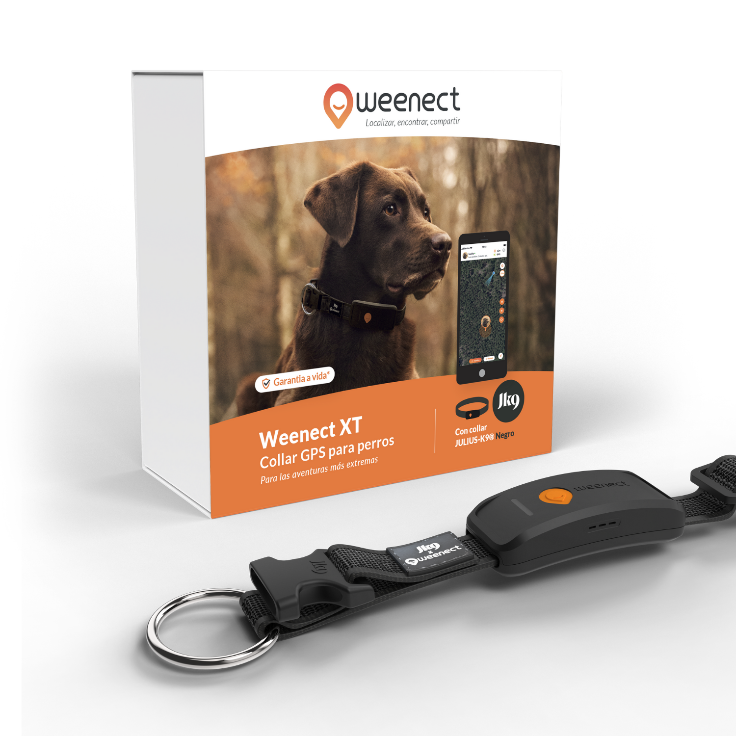 Weenect XT – Collar GPS para perro (Negro)