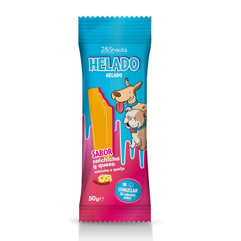 Imagen de 2&Snacks Helado de Salchicha y Queso para perros
