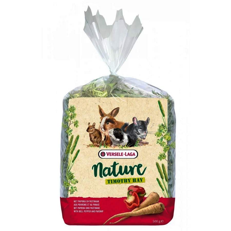 Versele-Laga Nature Timothy Hay Pimiento y Chirivía Heno para conejos y roedores