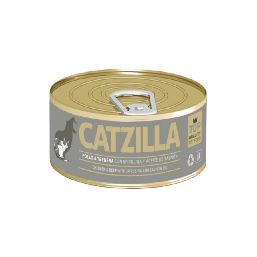 Catzilla Senior pollo y ternera lata para gatos, , large image number null