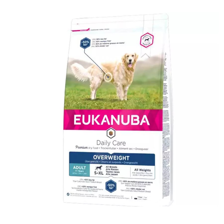 2 x 12 kg Eukanuba Adult Daily Care Overweight Sterilized pienso para perros ¡Pack ahorro!