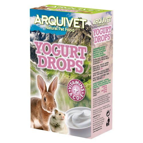 Premios Drops para roedores sabor Yogurt