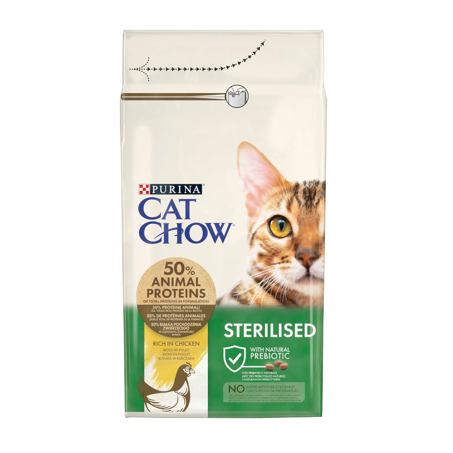 1.5 kg Cat Chow Sterilized Pollo Pienso para gatos