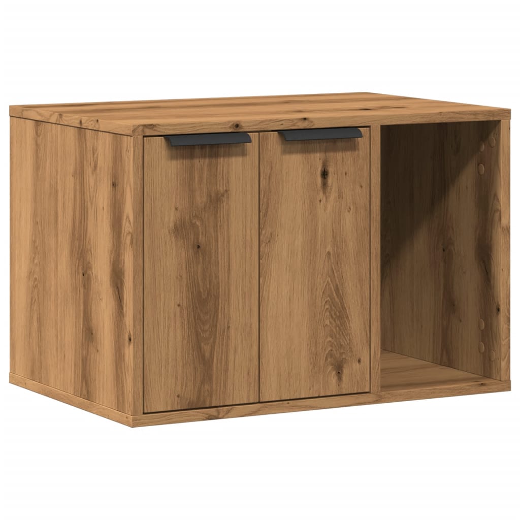 vidaXL Mueble arenero para gatos madera roble artisian