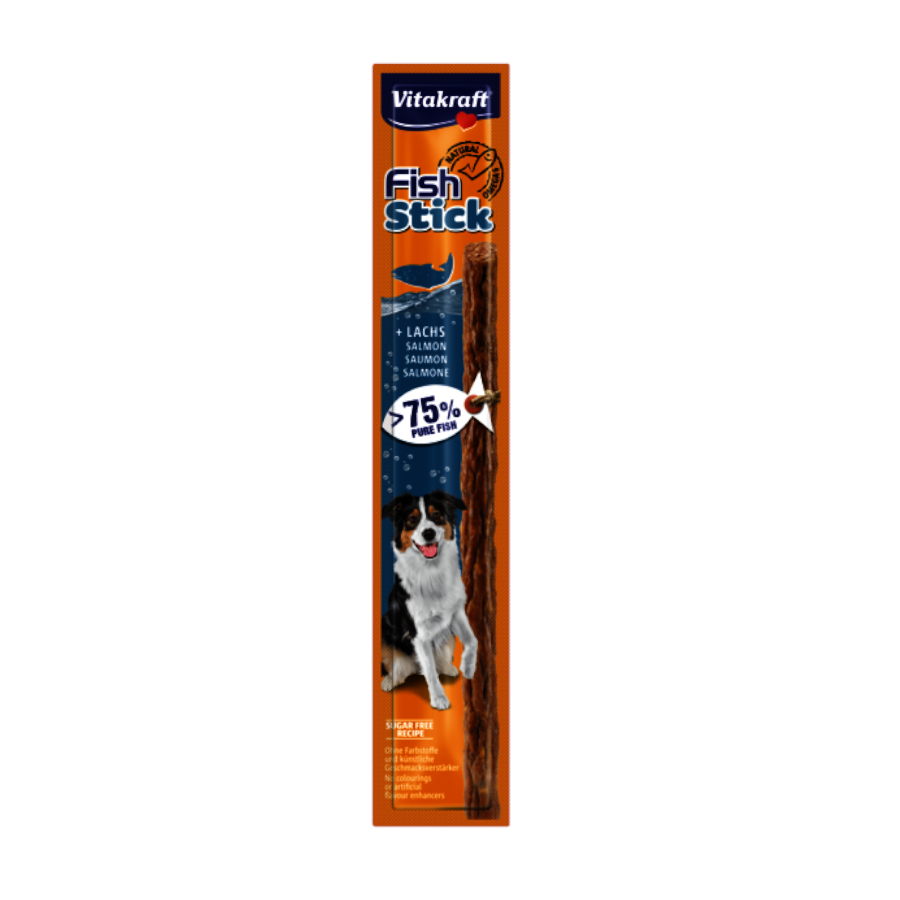 4 barritas Vitakraft Barrita Fish Stick de Salmón para perros ¡Pack ahorro!