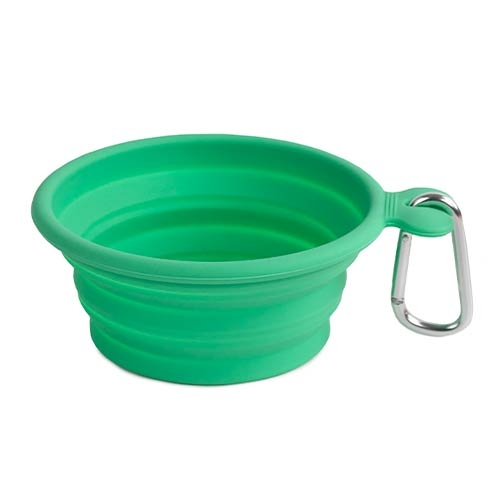 Comedero de viaje de silicona COMEDERO DE VIAJE DE SILICONA VERDE 400 ML