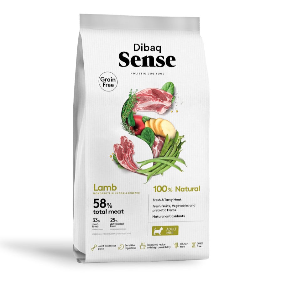 6 kg Dibaq Sense Pienso Grain Free sabor Cordero para perros mini