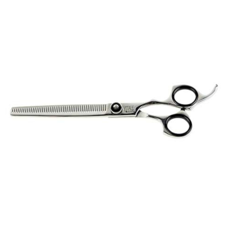 Tijera peluquería canina Ibáñez Vitale Esculpir 50 dientes, indicada para mantos cuidados no excesivamente densos, 20 cm de longitud