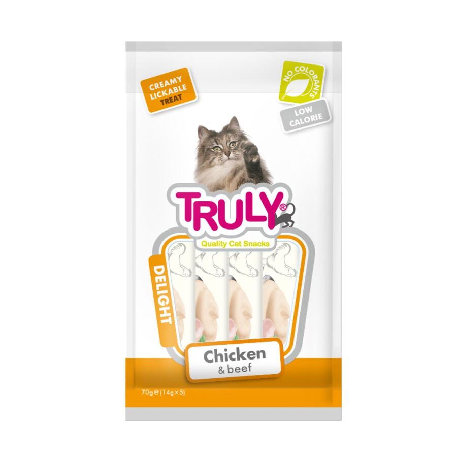 TRULY GATO CREMA POLLO&BUEY 70G