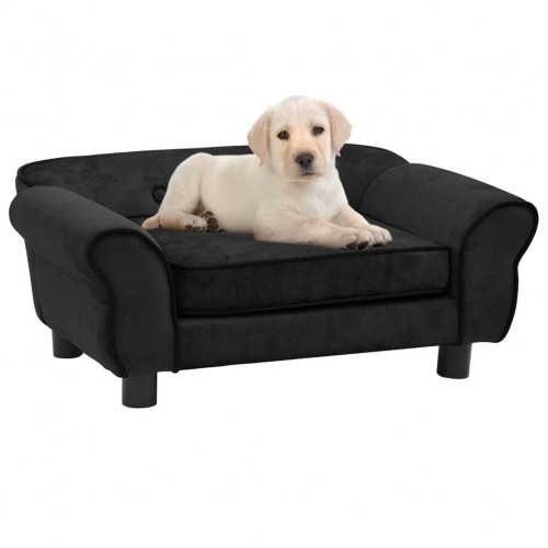 Vidaxl Sofá clásico para perros color Negro