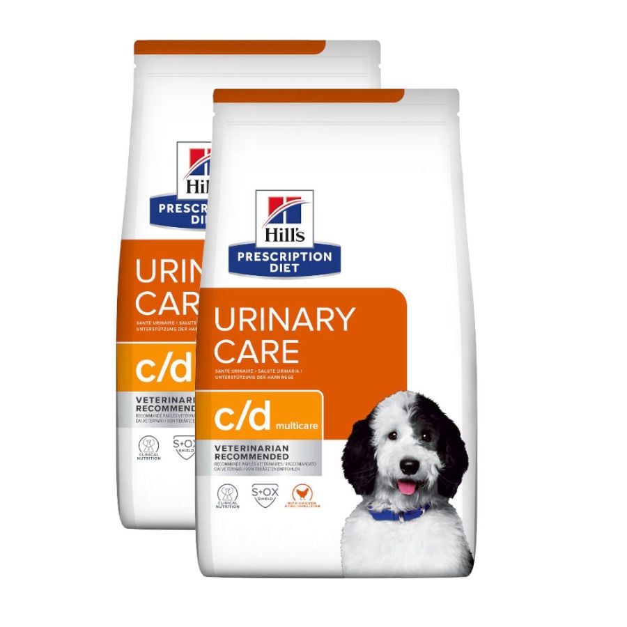 2 x 12 kg Hill’s Prescription Diet Urinary Care c/d Pollo pienso para perros ¡Pack ahorro!