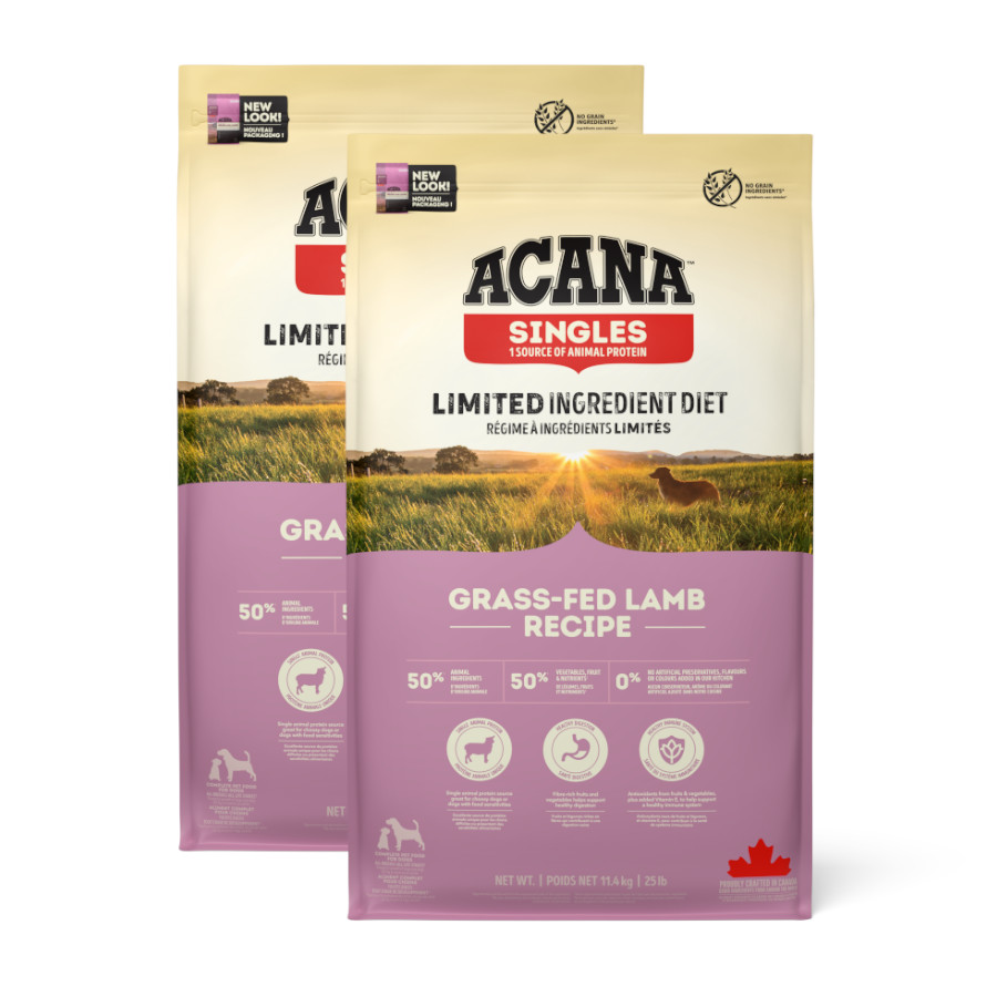 2 x 11.4 kg Acana Adult All Breeds Grass-Fed Cordero y Manzana pienso para perros ¡Pack ahorro!
